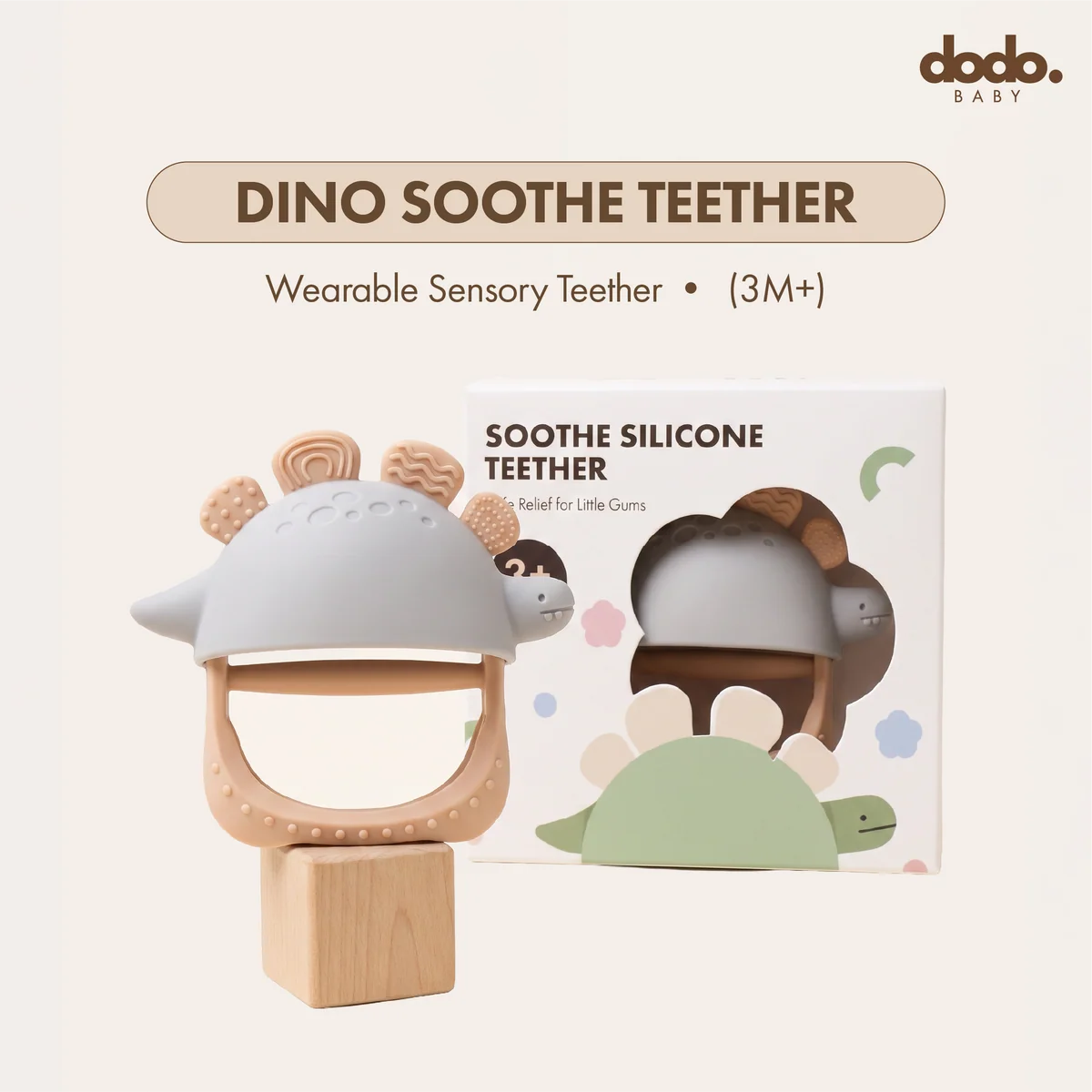 Dino Soothe Teether | Sky