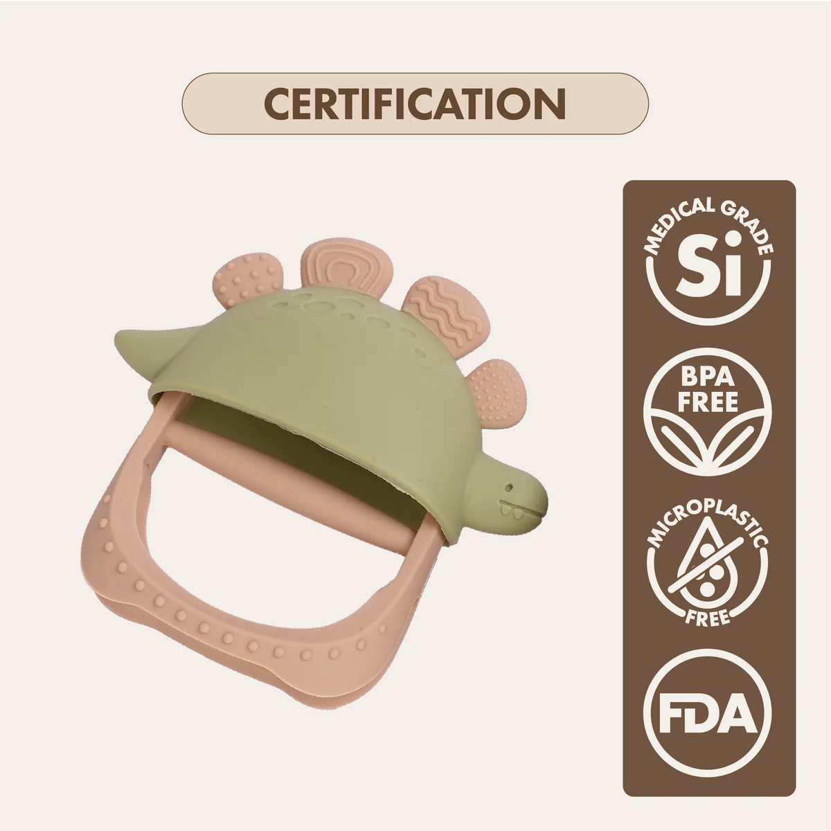 Dino Soothe Teether | Sage