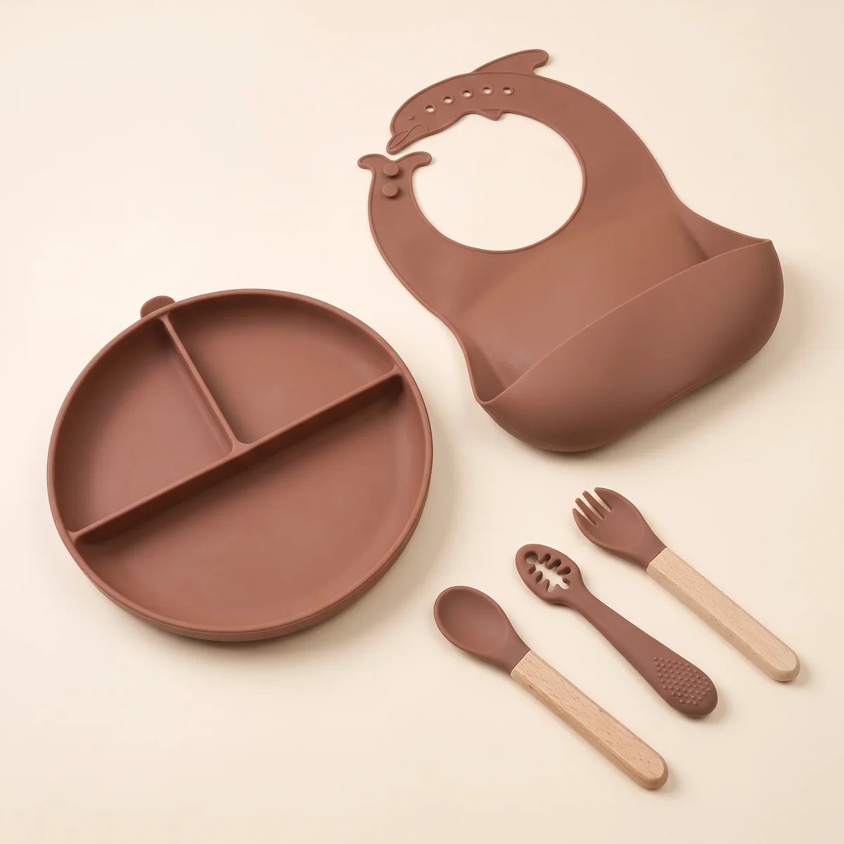 Feeding Plate Set | Cocoa Brown