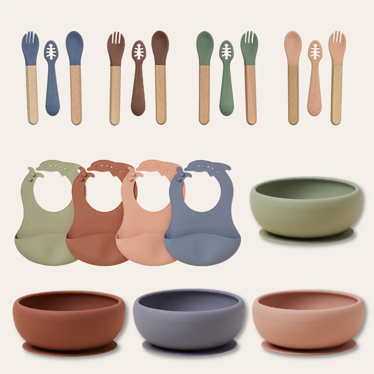 Feeding Bowl Set | Cocoa Brown