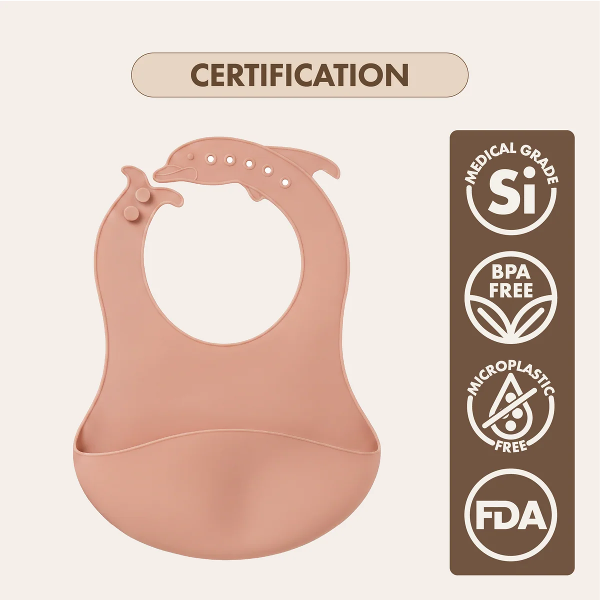 Silicone Catch-All Bib | Blush Pink