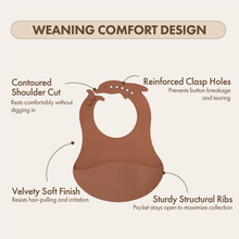 Silicone Catch-All Bib | Cocoa Brown