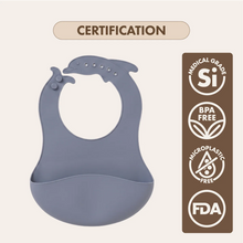 Silicone Catch-All Bib | Powder Blue