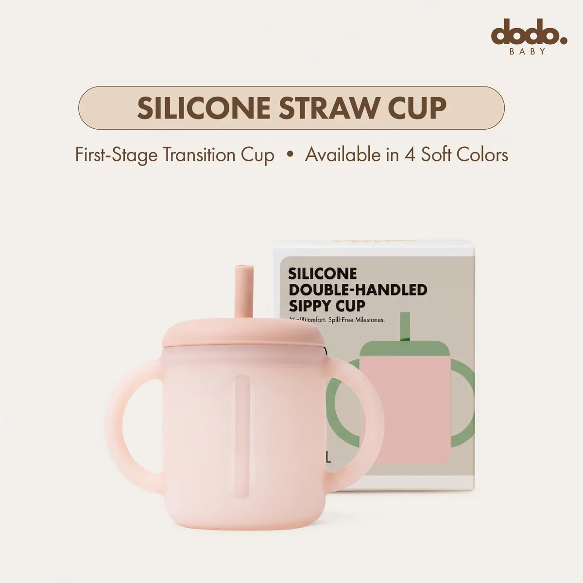 Silicone Sippy Cup | Blush Pink