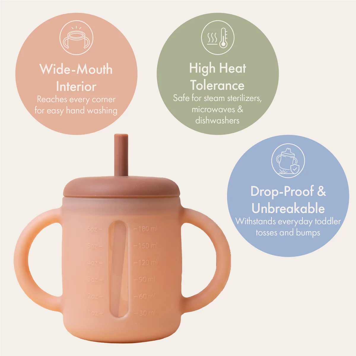 Silicone Sippy Cup | Cocoa Brown
