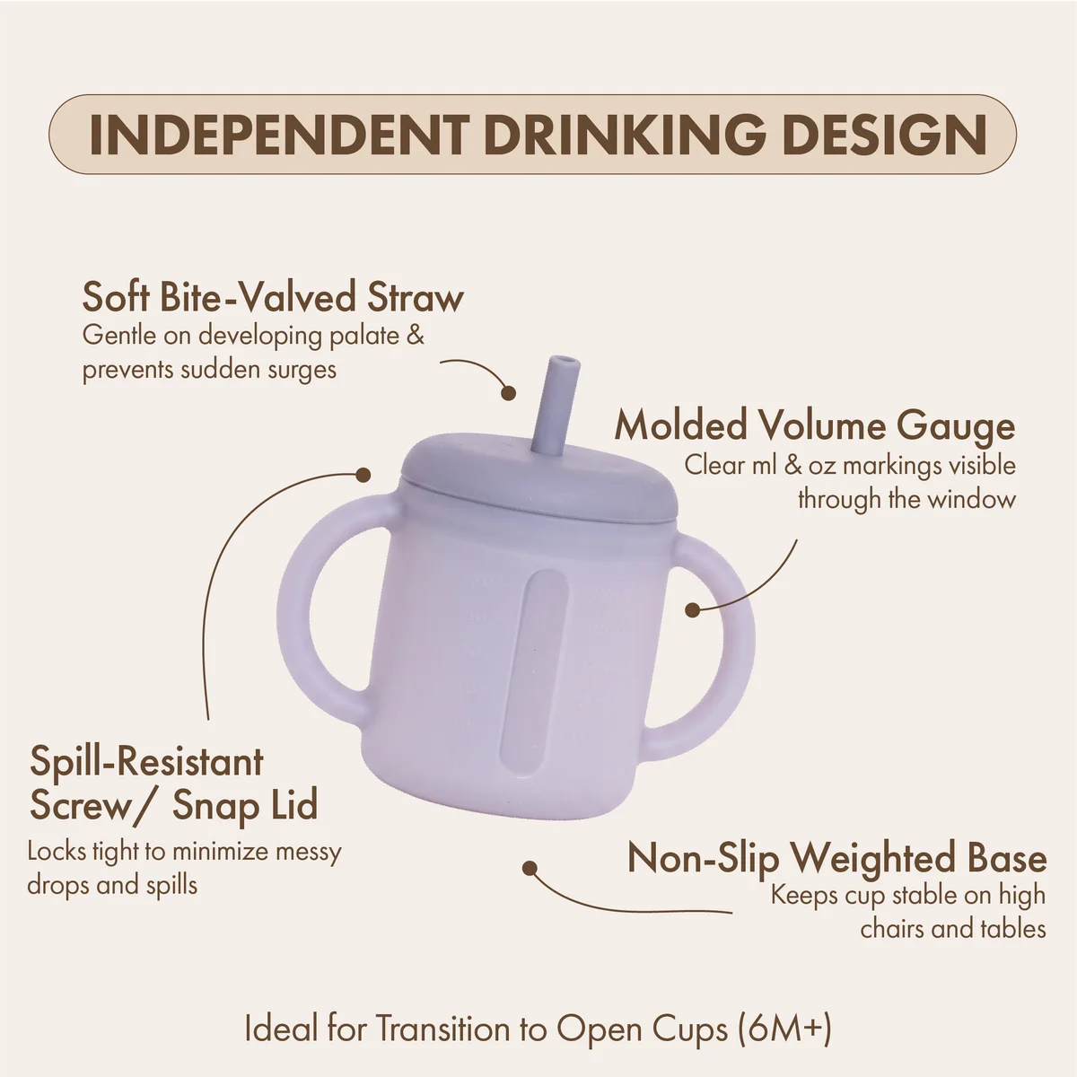 Silicone Sippy Cup | Powder Blue