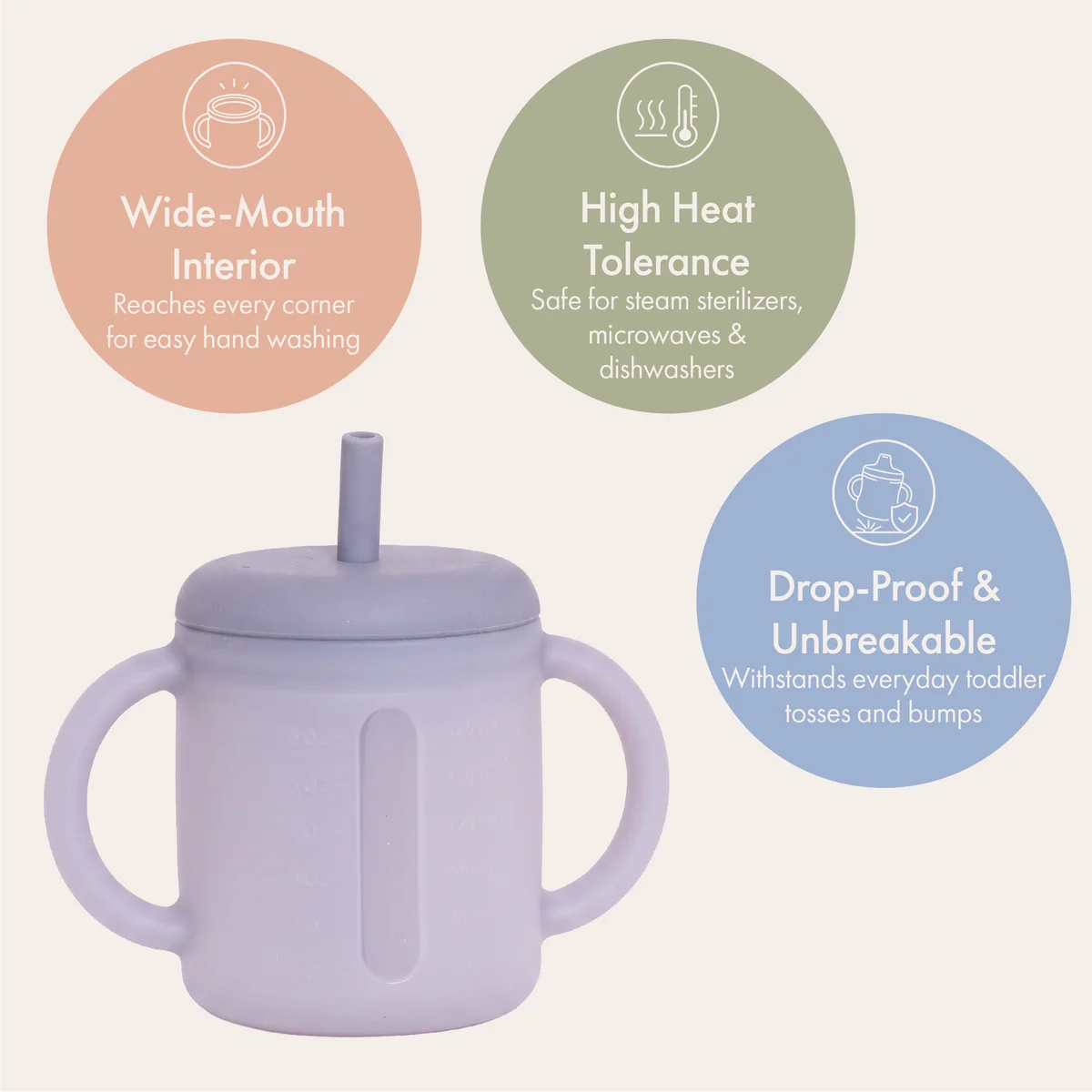 Silicone Sippy Cup | Powder Blue