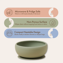Silicone Suction Feeding Bowl | Sage Green