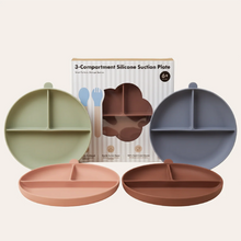 Silicone Suction Feeding Plate | Powder Blue