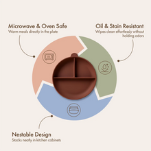 Silicone Suction Feeding Plate | Cocoa Brown